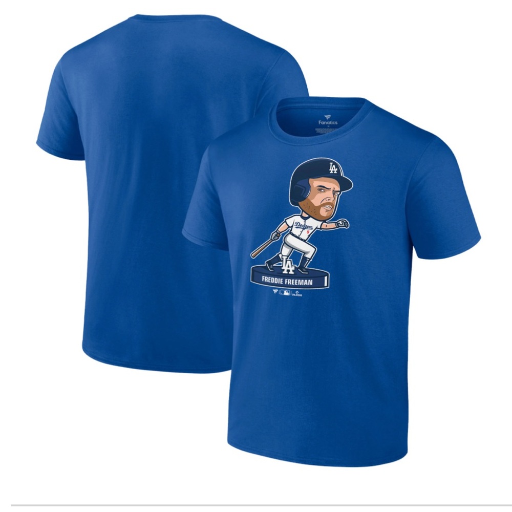 Freddie Freeman Los Angeles Dodgers Bobblehead T-Shirt - Royal